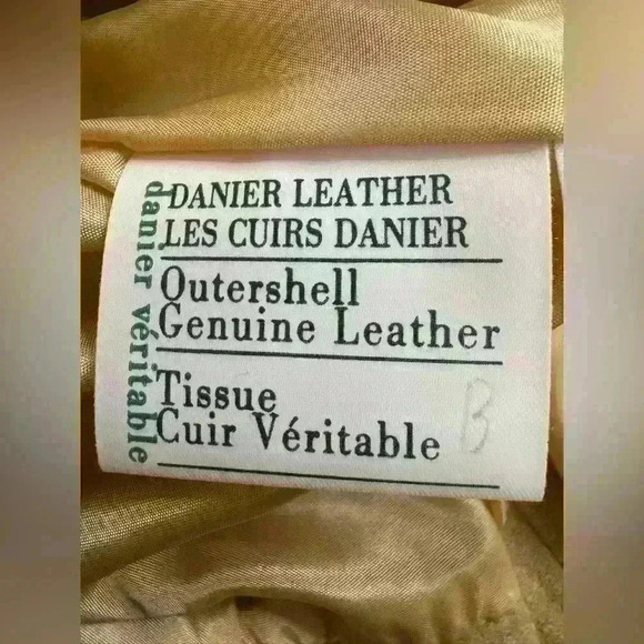 Vintage 90’s Danier Genuine Leather  Pencil Knee Length Career-Wear Skirt in Tan - Picture 7 of 7